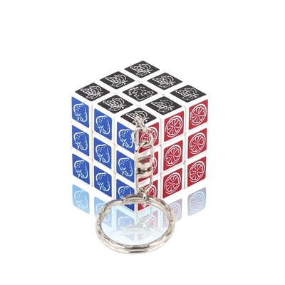 3X3 3.5cm Fruit Magic Cube with keychain NO.581-3.5A
