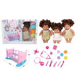 8 Inch Doll With cradle doctor play set blocks No.G12302-E9
