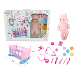 9.5 Inch Doll With cradle doctor play set blocks No.G12302-1