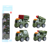 4PCS Die cast Friction-Powered Military Car Item NO SKD1151B