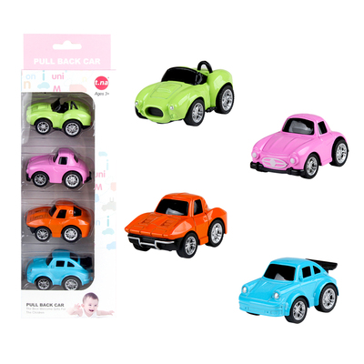 4PCS Die cast Pull-back Classical Car Item NO SKD1152C