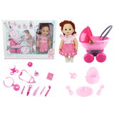 14 Doll With Stroller can drink and pee  With 4 soundsNo.G12303-3